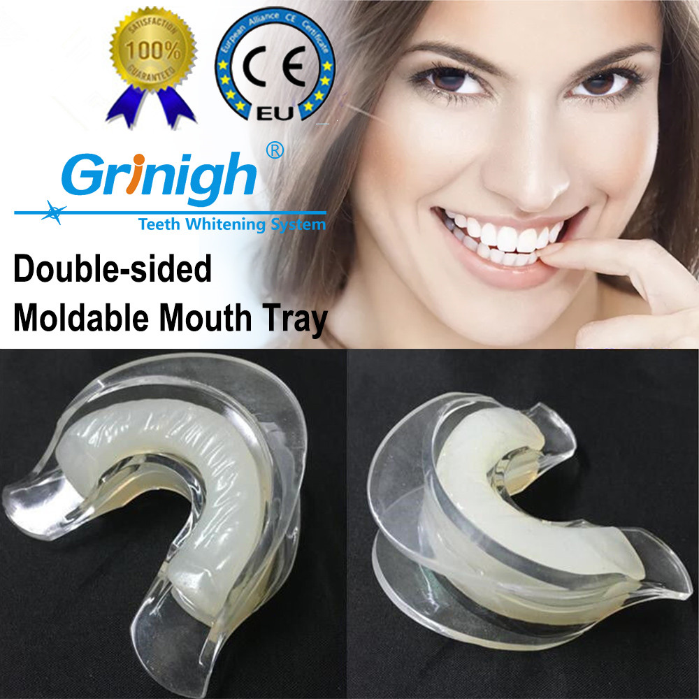 2 Dual Moldable Soft Silicone Teeth Whitening Mouth Trays Guard Oral Gum Shiled eBay